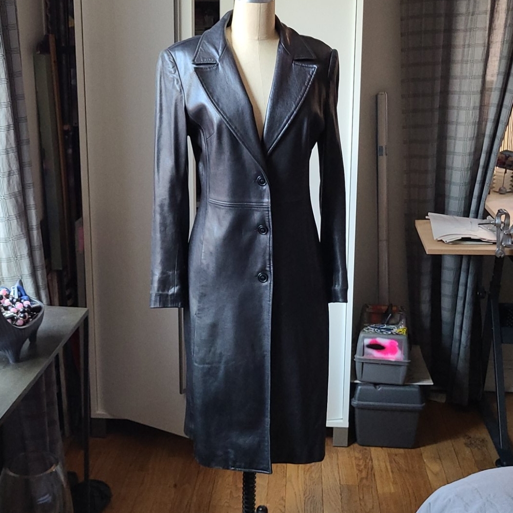 Leather coat